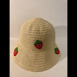 Strawberry Straw Bucket Hat